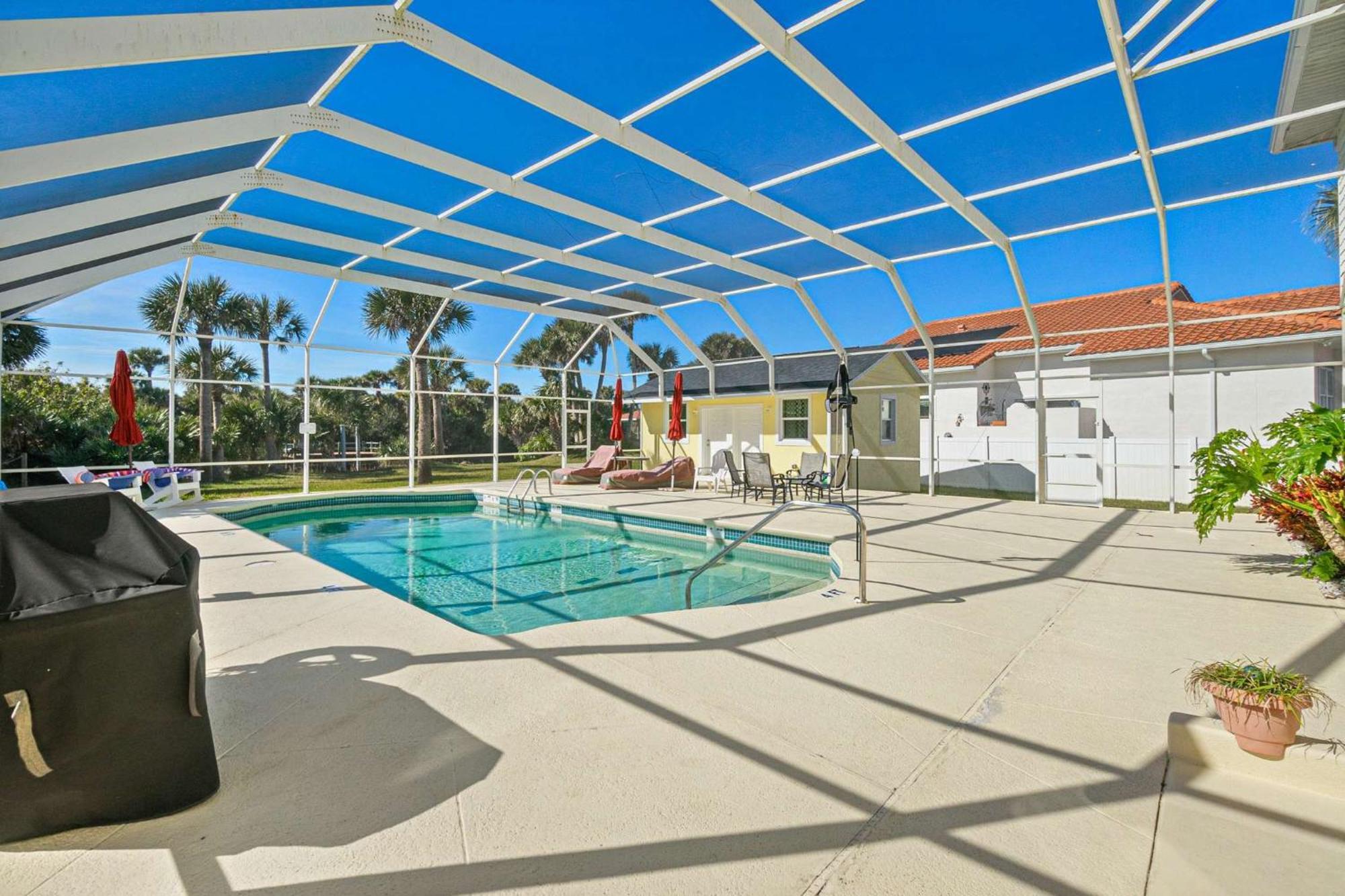 Flagler Beach Bed And Breakfast Pool Jaccuzzi Suite Exterior photo